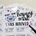 100pcs 1.9-Inch Happy Mail Funny Small Shop Thank You Stickers - Premium Quality Paper Material, Cute Design, Easy to Use, Large Quantity for Small Business Packaging - Ideal for Online Shops, Boutiques, Handmade Sellers, Memorable Unboxing Experience