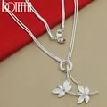 DOTEFFIL 925 Sterling Silver Two Dragonfly Pendant Necklace - Exquisite Design Symbolizing Transformation and Adaptability - Premium Quality Hypoallergenic Jewelry with Snake Chain - Versatile for Weddings, Parties, and Everyday Wear - Meaningful Gift in Beautiful Box - Adjustable Length for Custom Fit