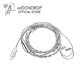 MOONDROP FREE DSP USB-C Earphone Upgrade Cable - Enhanced Audio Quality, Balanced Output, Premium Materials, Improved Signal Transmission, Secure Connection, Ergonomic Design for Comfortable Fit, Long-lasting Performance, Immersive Audio Experience, Crisp Highs, Rich Mids, Deep Bass, Exceptional Clarity and Detail