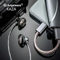Angelears KAZA Earphones with 15mm Dynamic Drivers for High-Quality Sound, Flat In-Ear Design, Comfortable Fit, Balanced Sound Signature, Wired Connectivity, Multiple Ear Tips, Tangle-Free Cable, 3.5mm Audio Jack - Ideal for Music Enthusiasts