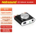 Nobsound Q10 Mini Digital Amplifier - Compact 100W HiFi Power Amp with Bluetooth 5.0, AUX & Optical Inputs, High-Fidelity Audio Performance, Desk-Friendly Design for Home Office, Bedroom - Black