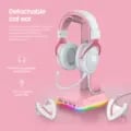 ONIKUMA X10 Gaming Headphones with Cute Cat Ear RGB Lighting, Crystal Clear Sound, Detachable HD Microphone, Comfortable Fit, Lightweight Design - Immersive Gaming Experience for Gamers, Adjustable Headband, Noise-Canceling, Customizable RGB Lighting Effects