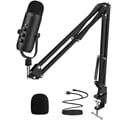 Haomuren Professional USB Streaming Podcast PC Microphone Studio Kit - Cardioid Condenser Mic with Boom Arm, Studio-Quality Sound, Easy Setup, and Convenient Controls - Ideal for Podcasting, Streaming, Recording, YouTube Videos - Complete All-in-One Solution for High-Quality Audio Production