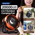 Portable 6 in 1 Desktop Fan with Powerful Cooling Performance and Long-lasting Battery - Wireless Outdoor Camping Fan with 4 Speed Adjustments and Versatile Design for Air Circulation, Tent Ceiling, and More - Durable and Lightweight for Extended Adventures and Power Outages