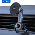 TOPK Magsafe Car Phone Holder for iPhone 15/14/13/12 Series - Secure Magnetic Mount with 360-Degree Rotation, Easy Air Vent Installation, Durable Design - Hands-Free Navigation, Calls, and Music Control - Sleek and Stylish Car Cradle for iPhone Models