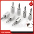 Durable 1/16Set with Rubber Sleeve Laminate Cross Self-tapping Screw Support for Wardrobe Cabinets and Glass Partitions - Easy Installation, Nonslip Design, Stylish Appearance - Ideal for DIY and Professionals - Long-Lasting Stability and Security