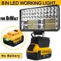 Dewalt 18V Cordless Multi-Purpose LED Spotlight for Outdoor Work, Fishing, and Emergencies - Adjustable Beam, Durable Construction, Ergonomic Grip, Long-Lasting Battery Power