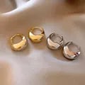 Punk Geometric Oval Hoop Earrings with U-Shaped Ear Buckle - High-Quality Metal, Lightweight & Comfortable, Versatile Accessory for Casual & Formal Wear, Statement Piece for Unique Style & Individuality