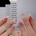 Premium 3D Metal Starburst Nail Stickers - Silver & Golden French Nail Art Decorations - Easy to Apply Peel and Stick Decals for Natural, Acrylic, Gel Nails - Set of 1/4 PCS for Y2K-Inspired Designs and Glamorous Manicures - Long-Lasting and Durable Nail Accessories