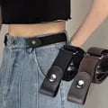 Fashionable Elastic Woven Belt for Men and Women - Adjustable, Lazy Design, Versatile Invisible Jeans Belt - Durable High-Quality Accessory for Any Outfit