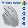 Multi-Device Wireless Mouse with Bluetooth 5.0, 3.0, and 2.4G Connectivity, Portable Ergonomic Design, Precise Optical Tracking, Wide Device Compatibility, Long Battery Life - Ideal for Work and Leisure Activities