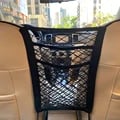 Durable Elastic Mesh Car Storage Net Bag with Adjustable Straps - Maximize Space and Keep Pets Safe - Organizer for Water Bottles, Snacks, Toys - Versatile for SUVs, Trucks - Easy Installation and Secure Divider Function