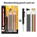 Premium Carpenter Pencil Set with Built-In Sharpener and Lead Core for Woodworking and Construction Projects - Durable Automatic Pencil Drawing Pen Included - Easy to Use Comfortable Grip and Reliable Lead Advancement Mechanisms - Ideal for Professionals and DIY Enthusiasts