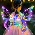 Magical LED Butterfly Wings Costume for Kids with Realistic Movement and Interactive Light Feature - Easy-to-Wear Fairy Wings with Adjustable Straps, Durable Construction, and Inspiring Creativity for Cosplay, Parties, and Imaginative Play