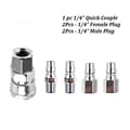 Durable 1/4inch Hose Quick Release Air Compressor Connector Coupler Fittings Set for Secure and Versatile Connections with Quick Release Mechanism and Multiple Compatibility for Pneumatic Tools and Equipment in Automotive, Construction, and DIY Projects - Compact and Convenient Addition to Air Compressor Accessories