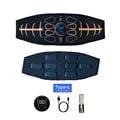 USB Rechargeable Smart Muscle Toner Abdominal Toning Belt with EMS Technology for Muscle Strength and Body Massager Function - Portable Home Gym Training Essential with Adjustable Comfort Fit