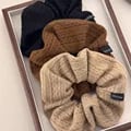 Vintage Knitting Pattern Large Intestine Scrunchie - Retro Charm Hair Accessory for Women, Soft and Stretchy Material, Comfortable Fit, Versatile Style for Various Hairstyles, Durable Quality, Perfect Gift for Fashion-Forward Individuals