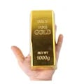 Realistic Fake Gold Bar Paperweight - Durable Plastic Bullion Bar Replica with Shiny Golden Finish - Unique Desk Decoration, Toy, or Craft Prop - Novelty Gift Idea for Home or Office - Lightweight and Sturdy Simulation Decor - Luxury Accent for Decor Enthusiasts and Collectors