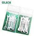 LAOA Mini Thin Double Open-End Wrench - Stainless Steel Construction, Dual-Purpose Design, Precise Sizing (4mm-11mm), Compact & Portable, Ergonomic Non-Slip Grip - Rust & Corrosion Resistant, Versatile for Various Applications, Ideal for On-The-Go Repairs & Maintenance Work