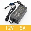 12V 5A 60W Power Adapter with Wide Input Voltage Range and 2.1mm-2.5mm*5.0mm DC Plug - Compact, Portable, and Safe for Use with Routers, LED Strips, and Electronics - Durable Construction for Long-Lasting Performance and Reliable Power Delivery