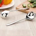 Premium Korean Stainless Steel Long Handle Hot Pot Spoon for Versatile Cooking Tasks, Sturdy Design for Daily Use, Deep Bowl with Spout for Easy Pouring, Dishwasher Safe Soup Ladle for Professional Chefs and Cooking Enthusiasts, Stylish Addition to Kitchen Utensil Collection