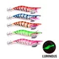 High-Quality Fishing Wood Shrimp Luminous Squid Octopus Lure with 3D Eyes - Durable and Environmentally Friendly Hard Bait Wobbler for Freshwater and Saltwater Fishing - Realistic Design Mimics Prey - Glows in Dark for Low-Light Conditions - Versatile and Irresistible to Fish