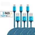 2.4A High-Speed Data Sync and Rapid Charging USB Type C Cable for Samsung, Huawei, Android - Durable Nylon Braided Design, 1M 2M 3M Length Options - Universal Compatibility with Tangle-Free Wire for Quick File Transfer and Efficient Charging