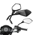 Universal Motorcycle Mirrors with Convex Design for Enhanced Safety and Visibility - High-Quality ABS Plastic and Aluminum Construction, Easy Installation on Handlebars, Suitable for Most Motorcycles, Scooters, E-Bikes - Sleek Black Finish for Modern Aesthetic Appeal