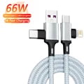 High-Speed PD 2-in-1 USB A Cable for iPhone 16 15 14 13 11Pro Max iPad Xiaomi Huawei Samsung - Quick Charge Durable Type C to Lightning Connector Universal Compatibility Convenient X ft/m Length Sleek Design