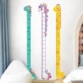 Adorable Cartoon Characters Height Measuring Ruler Sticker Set for Kids - Unicorns, Dinosaurs, Giraffes - Growth Tracking Fun, Durable, Educational, Decorative - Perfect Gift for Children - Waterproof Vinyl, Easy to Apply, Repositionable - Ideal for Kids' Rooms, Kindergarten Decor