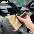 SEAMETAL Car Wash Brush with Efficient Dust Removal for Car Air Conditioner Outlets - Soft Bristles for Gentle Cleaning of Vents, Dashboard, and Interior Surfaces - Multi-Purpose Tool for Safe Use on Plastic, Vinyl, Leather - Ergonomic Design for Comfortable Grip and Maneuverability - Durable Construction for Long-Term Reliability and Performance