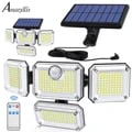 Adjustable Head 20W Solar Light with IP65 Waterproof Rating, Wide Lighting Angle, and 3 Lighting Modes - Efficient Solar Power for Indoor and Outdoor Spaces