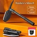 Versatile 3-in-1 Garden Shovel Pickaxe Hoe Tool for Camping Fishing Survival - Durable Compact Portable Ergonomic Design