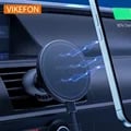 VIKEFON 30W Magnetic Car Wireless Charger with Fast Charging for iPhone 12/13/14/15 Pro Max Models, Air Vent Mount, Magnetic Car Phone Holder, Sturdy & Durable Design, Ergonomic Stand for GPS Navigation & Hands-Free Calling