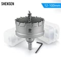 Premium Quality 1Pc 12-100mm TCT Hole Saw with Tungsten Carbide Tip for Metal, Stainless Steel, and Alloy Drilling - Versatile Core Drill Bit for Clean and Precise Holes - Efficient Cutter Tool with Heat and Wear Resistance - Wide Application in Plumbing, Electrical, and Construction Projects - Easy Installation and Removal for DIY and Professional Use