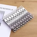 Set of 20 Stainless Steel Clothespins with Binder Clip Functionality and Drying Hanger - Rust-Resistant and Versatile Metal Clips for Clothes, Papers, and More - Secure Grip and Gentle on Fabrics - Ideal for Home, Office, and Laundry Organization