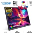 ZSUS 10.5-Inch Portable Monitor with 1280P High-Resolution Display, 100% sRGB Color Accuracy, 15:10 Aspect Ratio, and Low Blue Light Technology - Multi-Device Compatible for Gaming, Movies, and Productivity