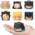 6PCS/Set Anime Demon Slayer Mini Figurines - Nezuko, Tanjirou, Zenitsu, Inosuke, Kawaii Cat Ear Sleep Versions - High-Quality PVC Collectible Figures - Authentic Character Designs - Perfect Gift for Fans - Durable and Vivid Detailing - Complete Your Collection