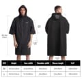 Hiturbo Short Sleeve Hooded Waterproof Cape for Outdoor Activities - Windproof Design, Quick Dry Technology, Multi-functional Use - Lightweight and Compact for Swimming, Surfing, Climbing - Stay Dry and Warm in Challenging Weather Conditions