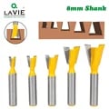 Premium Carbide Dovetail Joint Router Bits Set for Woodworking Engraving and Milling - 14 Degree Angled Design, 8mm Shank Size, Ideal for Cabinet Making and Furniture Construction - Easy to Use with Most Routers, Perfect for Professionals and DIY Enthusiasts