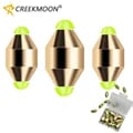 Premium Copper Sinkers for Fast Water Fishing - Durable Hollow Design for Sea Rock and Raft Fishing - 10Pcs Box Set - Rapid Sinking in Fast-Moving Water - Essential Accessory for Ocean Fishing - Easy to Use and Store - Enhance Your Fishing Experience