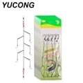 YUCONG Premium High Carbon Steel Fishing Hooks Set with Sharp Barbed Design and Swivel Single Fishhook Combin - Durable and Corrosion-Resistant Hooks in Multiple Sizes for Versatile Fishing Techniques in Freshwater and Saltwater Environments