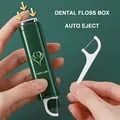 Compact and Portable Dental Floss Storage Box with Automatic Pop-up Feature for Travel and Everyday Use - Secure and Hygienic Oral Care Solution with Carry-on Convenience - Easy-to-Use Design for Maintaining Good Oral Hygiene On the Go