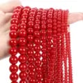 Premium Quality Red Coral Stone Beads - Round Spacer Beads for DIY Jewelry Making - Vibrant Red Coral Color - Available in 6, 8, and 10mm Sizes - Easy to String - Enhance Your Creations with Natural Beauty - Ideal for Bracelets, Necklaces, and Charms - Stand Out with Unique Style