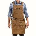 Premium Waterproof Cotton Canvas Apron with Adjustable Straps for Kitchen, Cooking, Gardening - Durable, Breathable, Easy to Clean - Ideal for Catering, Home, Commercial Use