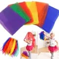 Set of 6 Vibrant Candy-Colored Gymnastics Scarves for Outdoor Games, Dancing, and Juggling - Multi-Purpose Dance Gauze Towels - Durable and Soft Gauze Material - Ideal Size for Easy Handling - Great Gift Idea for Gymnasts, Dancers, and Juggling Enthusiasts