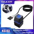TEUCER KG-1 2m Computer Desktop Switch with LED Light Indicator and 2m Cable Length for Easy Power Control and Convenient Installation, Sleek Design for Home or Office Workspace
