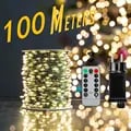 500/1000 LED Fairy String Lights with Remote Control for Christmas Decorations - Weatherproof, Durable, Energy Efficient, and Easy to Install