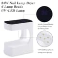 Portable Mini USB Nail Lamp with LED&UV Dual Light Source, Smart Sensor Technology, and Fast Drying Performance - Versatile Manicure Tool for Gel Polish, Top Coat, Base Coat, and Nail Art Decorations - Compact, Lightweight, and Convenient for Travel and On-the-Go Touch-Ups