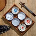 Authentic Japanese Mini Ceramic Plates Set of 6 - Traditional Design for Soy Sauce, Sushi, Snacks, and Desserts - Premium Quality Heat-Resistant Glazed Material - Versatile for Home and Desktop Use - Great Gift Idea for Japanese Cuisine Enthusiasts and Tableware Lovers